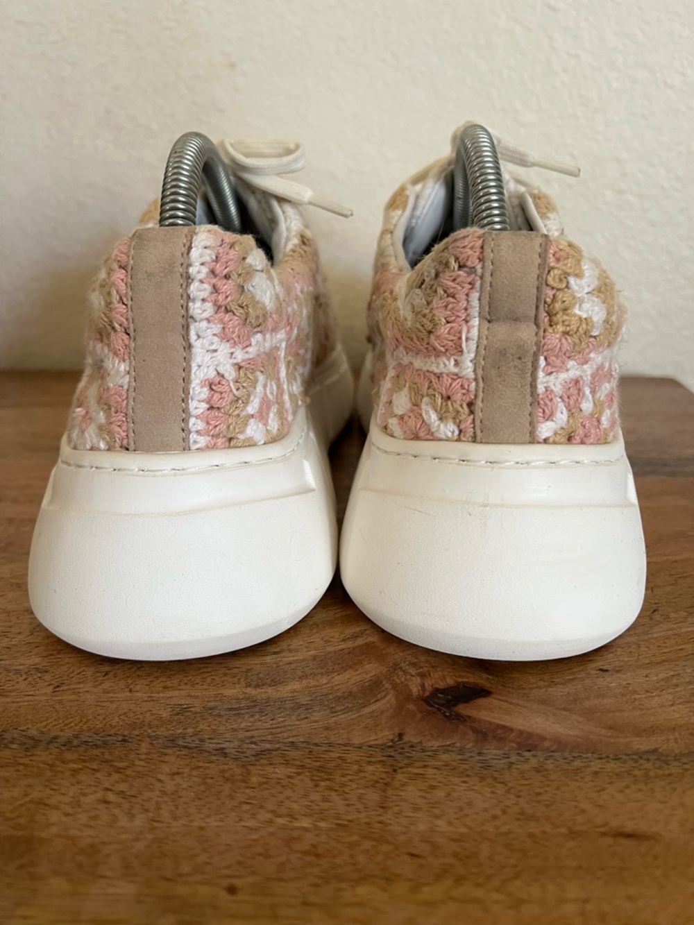 Free People Catch Me If you can crochet sneakers Pink Combo Size 41 - Picture 7 of 11